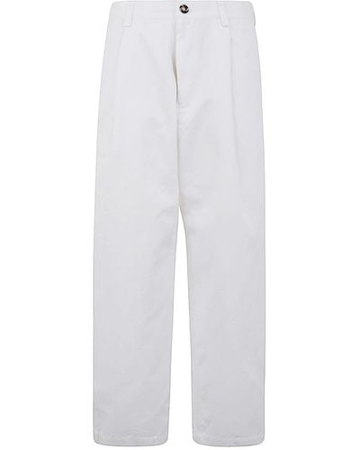 Sofie D'Hoore Double Darted Pants With Button - White