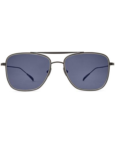 Mr. Leight Novarro S Gunmetal-Coldwater/ Sunglasses - Blue