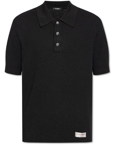 Balmain Short-Sleeved Polo Shirt - Black
