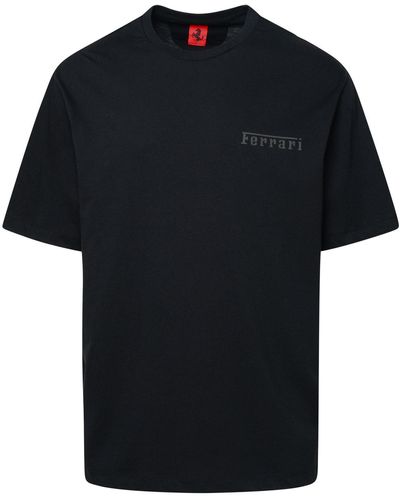 Ferrari Cotton T-Shirt - Black