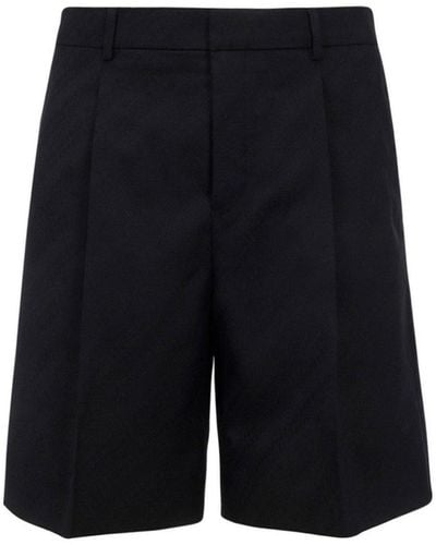 Givenchy Striped Wool Shorts - Black