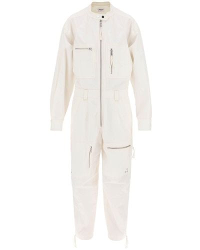 Isabel Marant Isabel Marant Etoile Cotton Workwear Jumpsuit - White