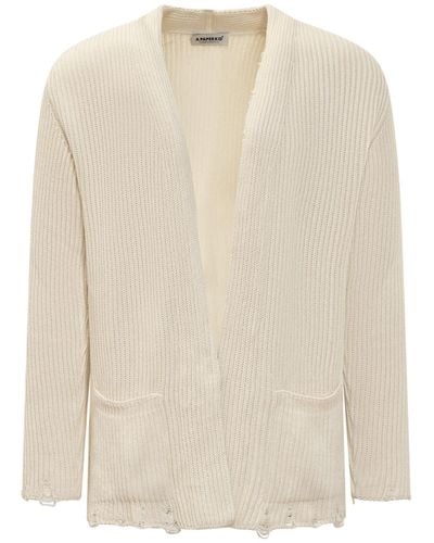 A PAPER KID Sweater Cardigan - White