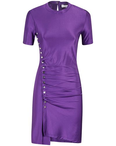 Rabanne Robe Short Dress - Purple