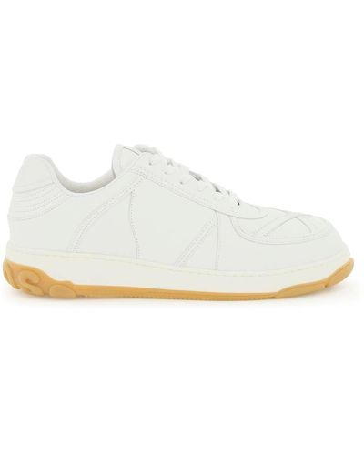 Gcds 'nami' Leather Sneakers - White