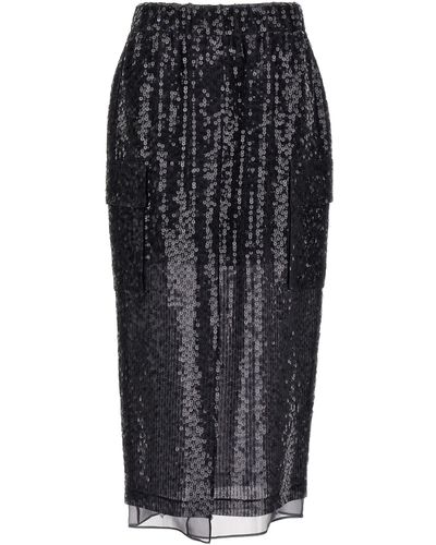 Brunello Cucinelli Sequin Skirt - Black