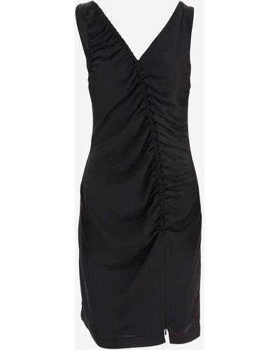 Pinko Draped Technical Jersey Dress - Black