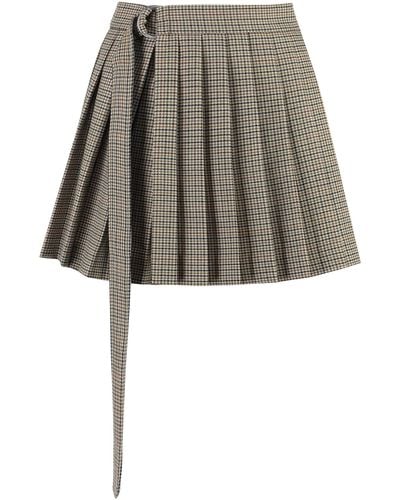 Ami Paris Wool Mini Skirt - Gray