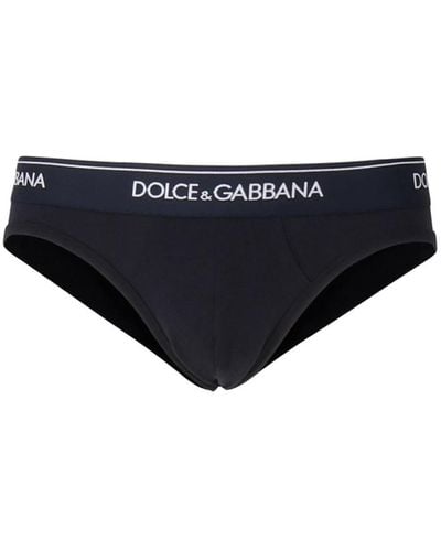 Dolce & Gabbana Briefs With Logoed Elastic - Blue