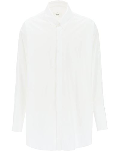 Ami Paris Oversized Poplin Shirt - White