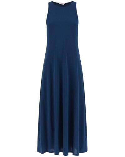 Max Mara Supremo Crewneck Sleeveless Dress - Blue