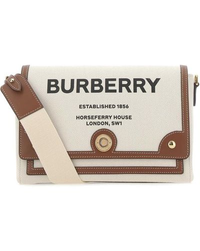 Burberry Two-Tone Cotton Blend Crossbody Bag - Multicolour
