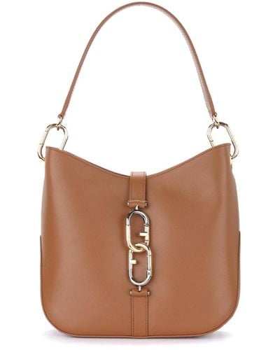 Furla Sirena S Leather Colour Bag - Brown