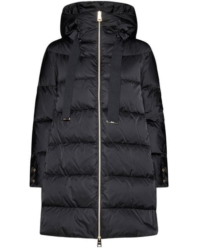 Herno Quilted Satin Down Jacket - Black