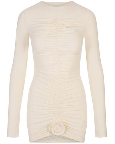 LaRevêche Ivory Lillibet Mini Dress - White