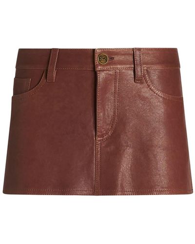 Etro Nappa Mini Skirt - Brown