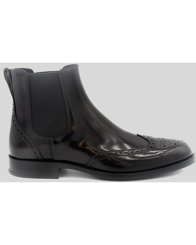 Tod's Leather Boots - Black