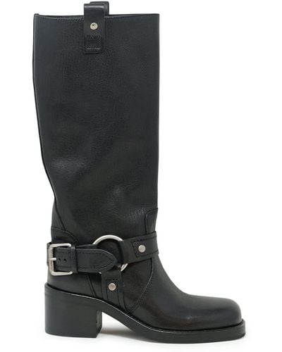 Ash Leather Boots - Black