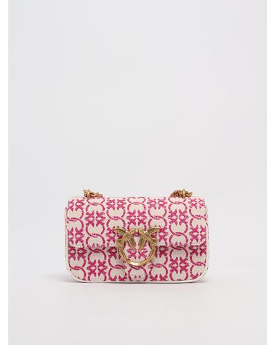 Pinko Love One Mini Shopping Bag - Pink