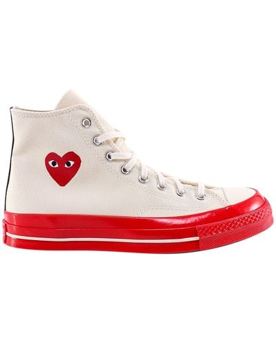 COMME DES GARÇONS PLAY Comme Des Garçons Play X Converse Canvas High-top Sneakers - White