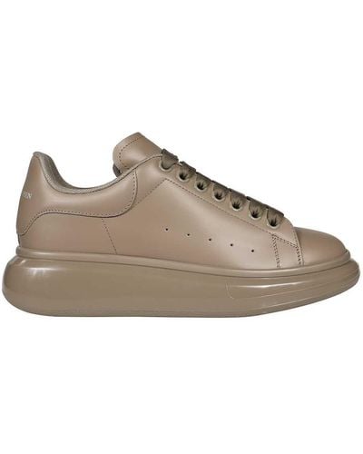 Alexander McQueen Larry Leather Sneakers - Brown