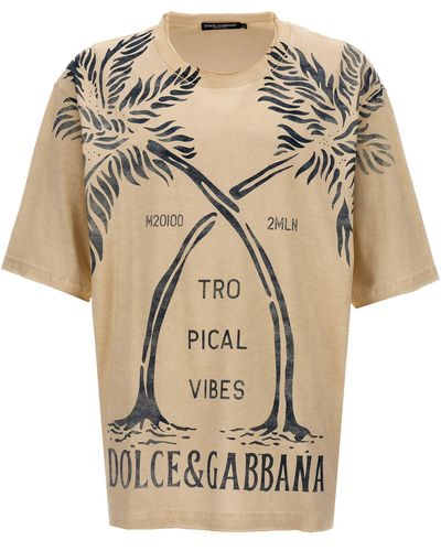 Dolce & Gabbana Printed T-shirt - Natural