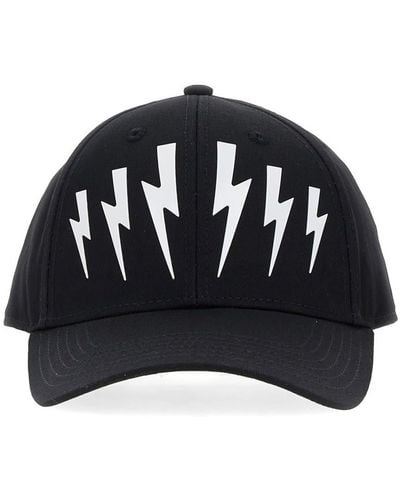 Neil Barrett Baseball Hat With Logo - Black