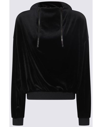 Tom Ford Stretch Lustrous Velour Sweatshirt - Black