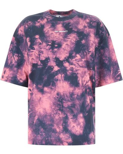 Off-White c/o Virgil Abloh Printed Cotton T-Shirt - Pink