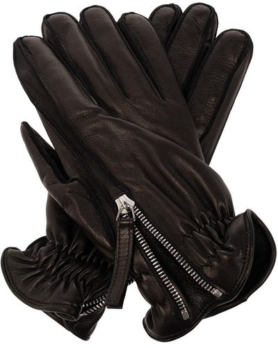 DSquared² Gloves From Lamb Leather - Black
