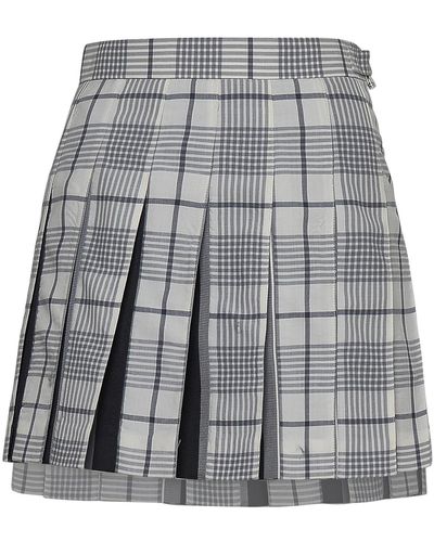 Thom Browne Gray Wool Blend Miniskirt