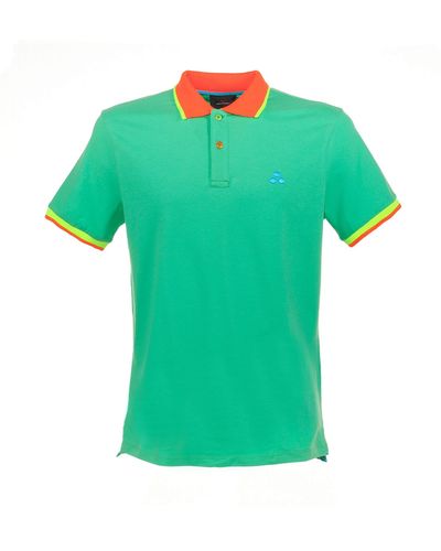 Peuterey Polo Shirt With Contrasting Details - Green