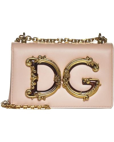 Dolce & Gabbana Dg Girl Nappa Leather Bag - Natural