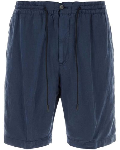 PT01 Blue Lyocell Blend Bermuda Shorts