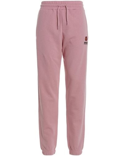 KENZO Crest Logo Trousers Pink