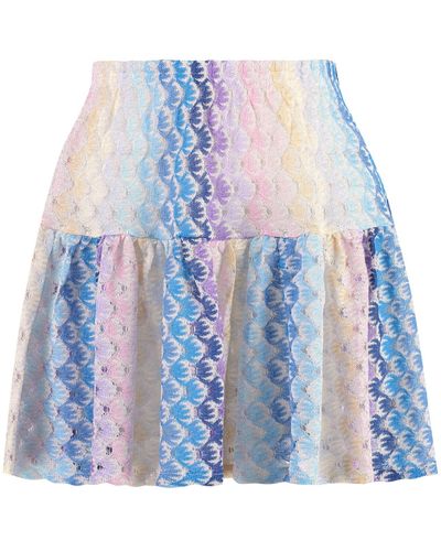 Missoni Knitted Mini Skirt - Blue
