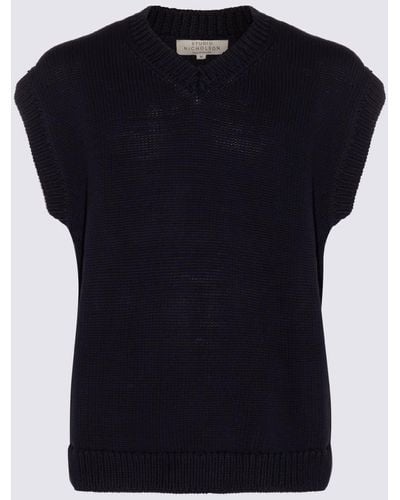Studio Nicholson Dark Cotton Blend Sweater - Black