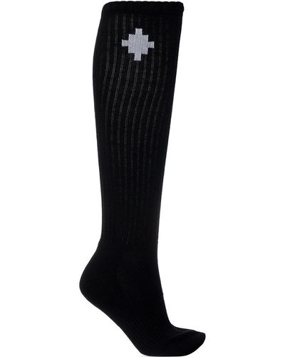 Marcelo Burlon Socks With Logo - Black