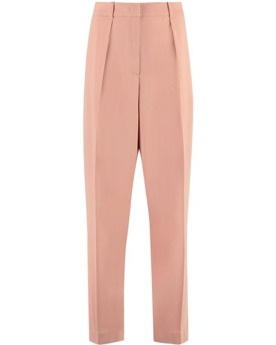 Pinko Pietra High-waist Tapered-fit Pants - Pink
