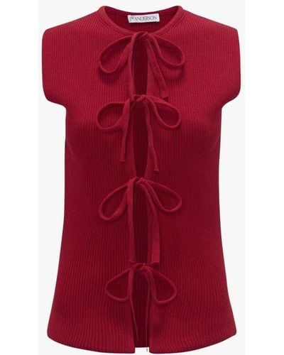 JW Anderson Bow Tie Tank Top - Red