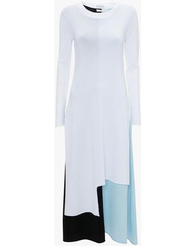 JW Anderson Color Block Layered Dress - White