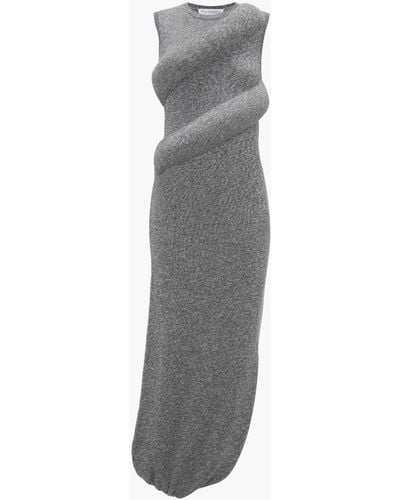 JW Anderson Padded Twisted Tank Dress - Gray