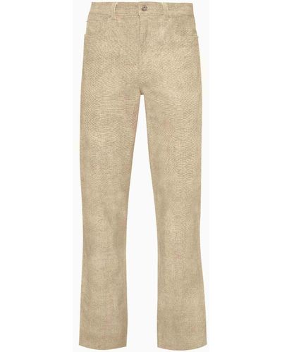 JW Anderson Straight Fit Leather Trousers - Natural