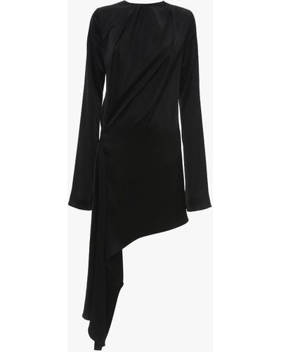 JW Anderson Long Sleeve Asymmetric Dress - Black