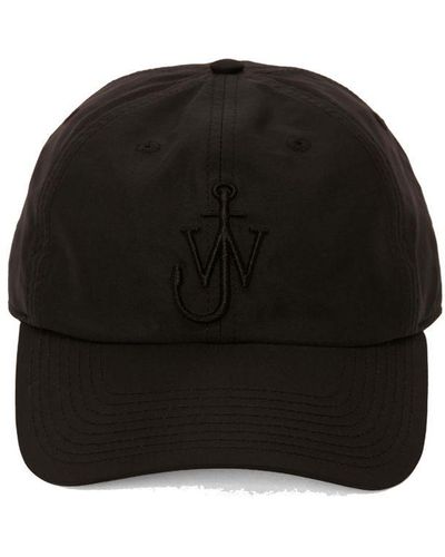 JW Anderson Baseball Cap With Anchor Logo - Black