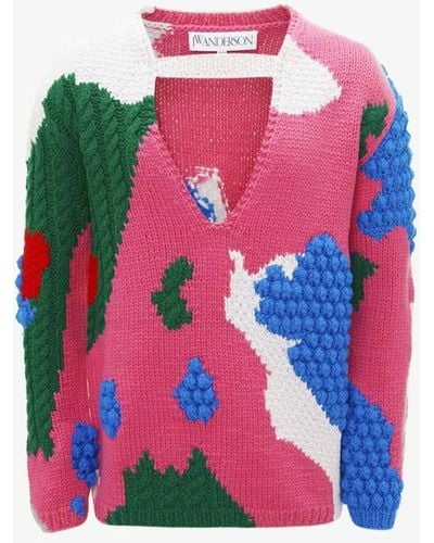 JW Anderson Textured V Cut-out Jumper