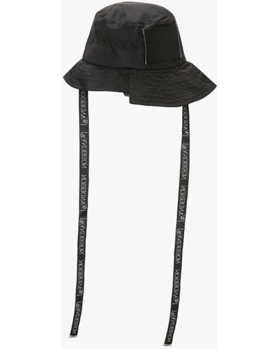 JW Anderson Asymmetric Bucket Hat - Black