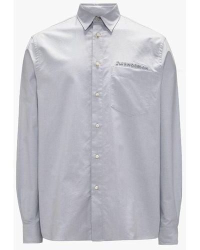 JW Anderson Classic Fit Logo Pocket Shirt - Gray