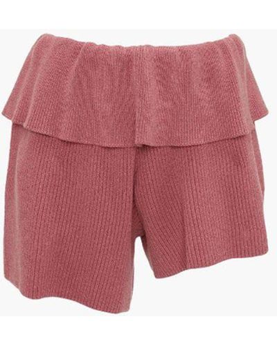 JW Anderson Fold Over Asymmetric Shorts - Pink