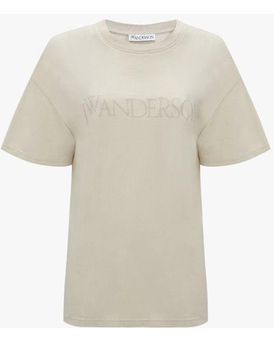 JW Anderson T-shirt With Logo Embroidery - White
